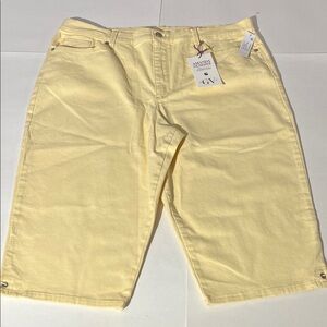 Gloria Vanderbilt Amanda Skimmer Shorts in Almond Cream sz 18 NEW! Plus Summer